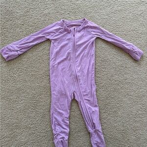Little Sleepies Bamboo Zippy Footie Pajamas Lavender Purple 0-3 Months